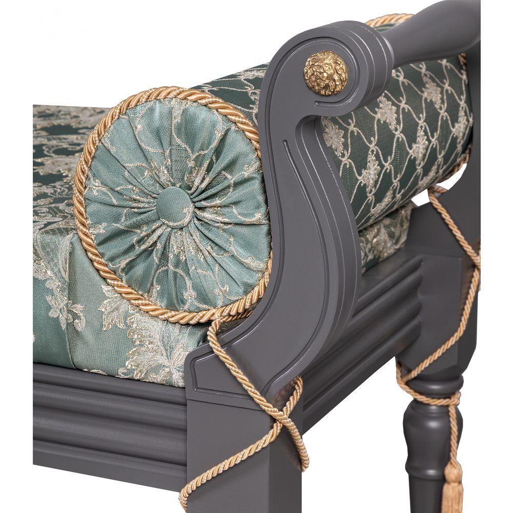 Банкетка Флоренция Серый Каледония Даймонд Минт