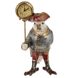 GAEM Фигурка декоративная с часами "Попугай" (LR44х1 н/п), L12 W13 H23 см