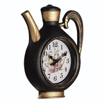 2622-005 Часы настенные чайник 26,5х24см, корпус черный с медью "Joy" "Рубин"