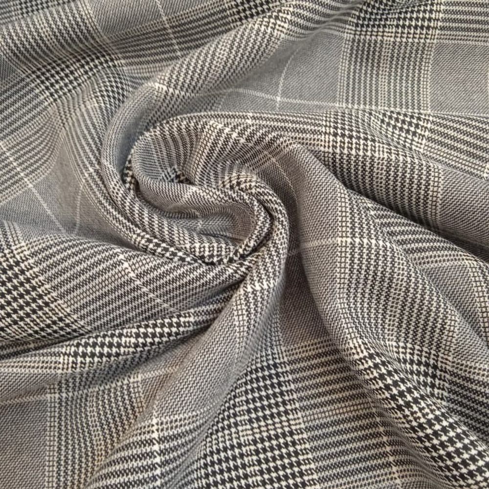 Ткань Костюмная 3469 серая белая