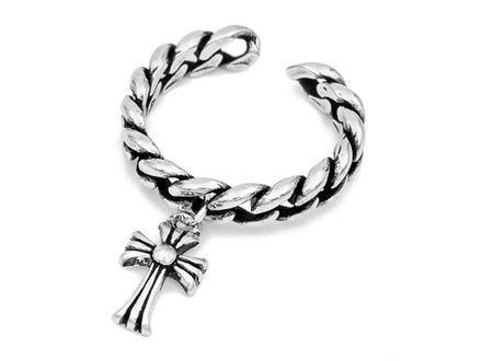 Кольцо-цепь "Chrome Hearts", с подвеской