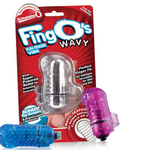 Светящийся синий вибростимулятор на пальчик FingO (Цвет: синий)