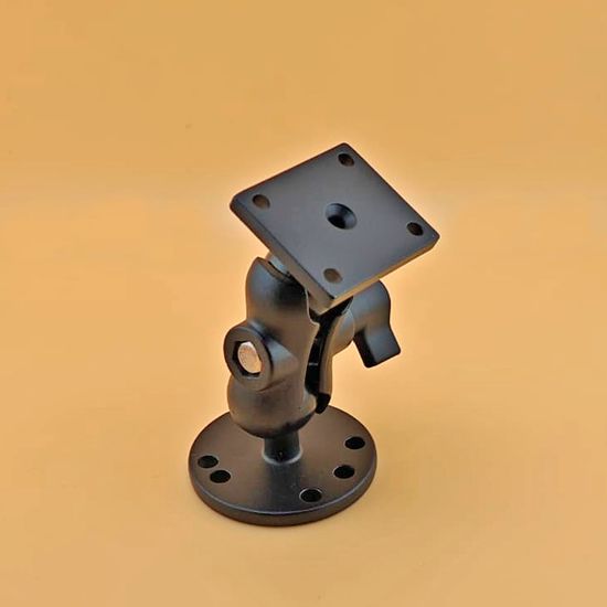 Крепление универсальное на плоскость два основания круглое AMPS алюминий