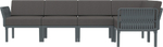 Комплект пластиковой мебели Siesta Contract Portofino Lounge Corner, темно-серый, темно-серый