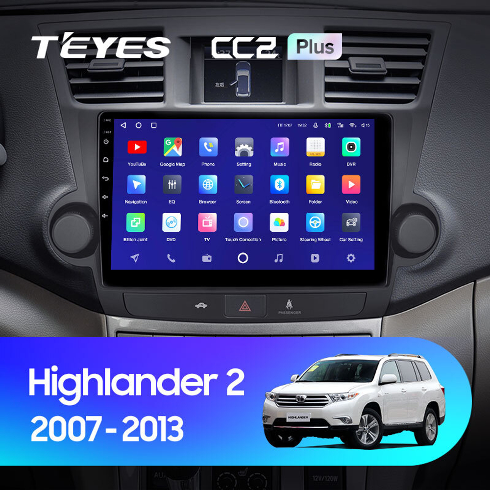 Teyes CC2 Plus 10,2"для Toyota Highlander 2007-2013