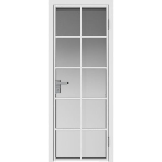 Межкомнатная дверь алюминиевая Profil Doors 4AG белая матовая RAL9003 остеклённая
