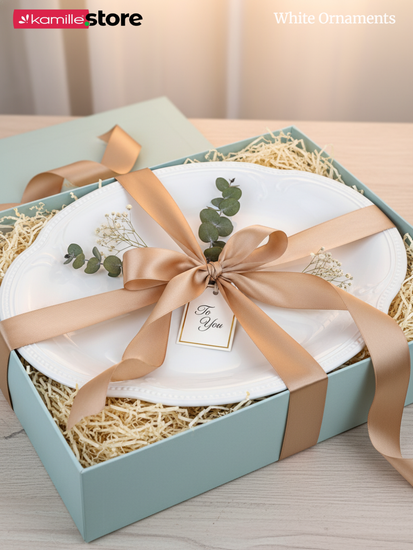 Блюдо круглое 30 см. набор 3 шт. "White Ornaments"