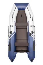 Броня-360 СК слань+киль белый-синий (Лодка ПВХ под мотор с усилением)