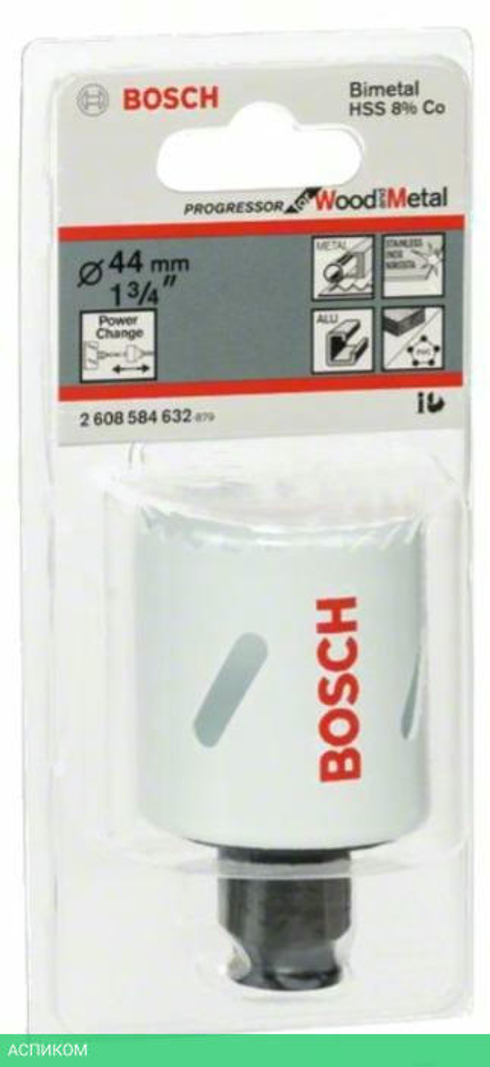 Коронка Bosch Progressor D 44 мм биметаллическая 2.608.584.632