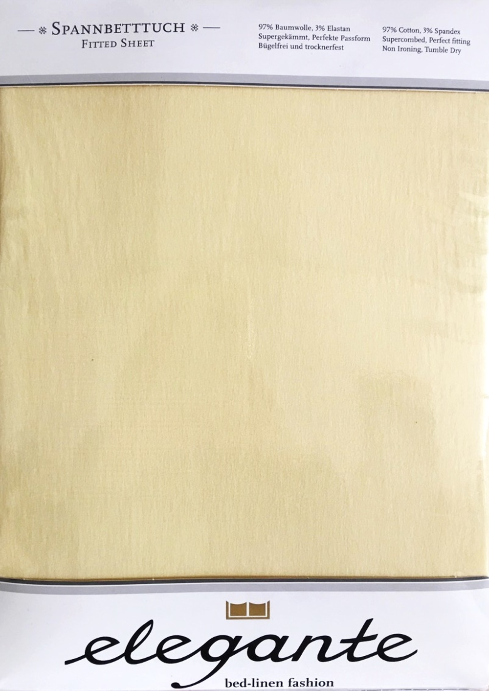 Простыня трикотажная 120-130x200 Elegante 8000 ваниль Германия