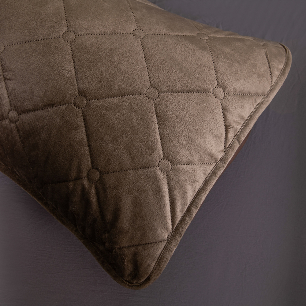 Велюровое покрывало ромб OVF041, размер 240*260, наволочки 50-70 2 шт