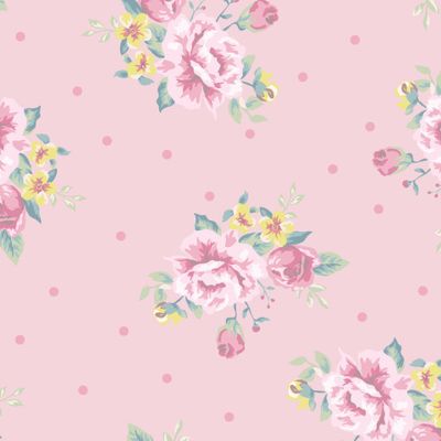 цветы с розовым горошком на розовом