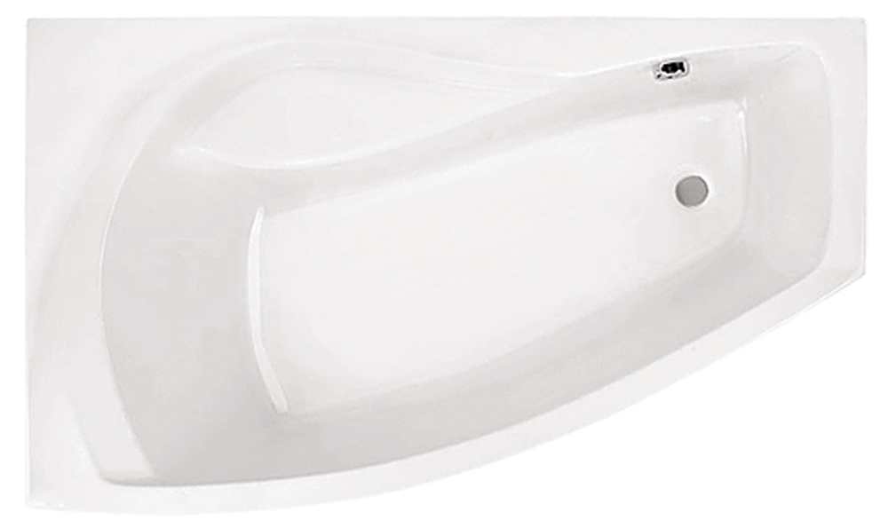 Ванна акриловая угловая асимметричная "Майорка XL" 160х95 левостороняя белая с г/м "Комфорт Плюс" Santek