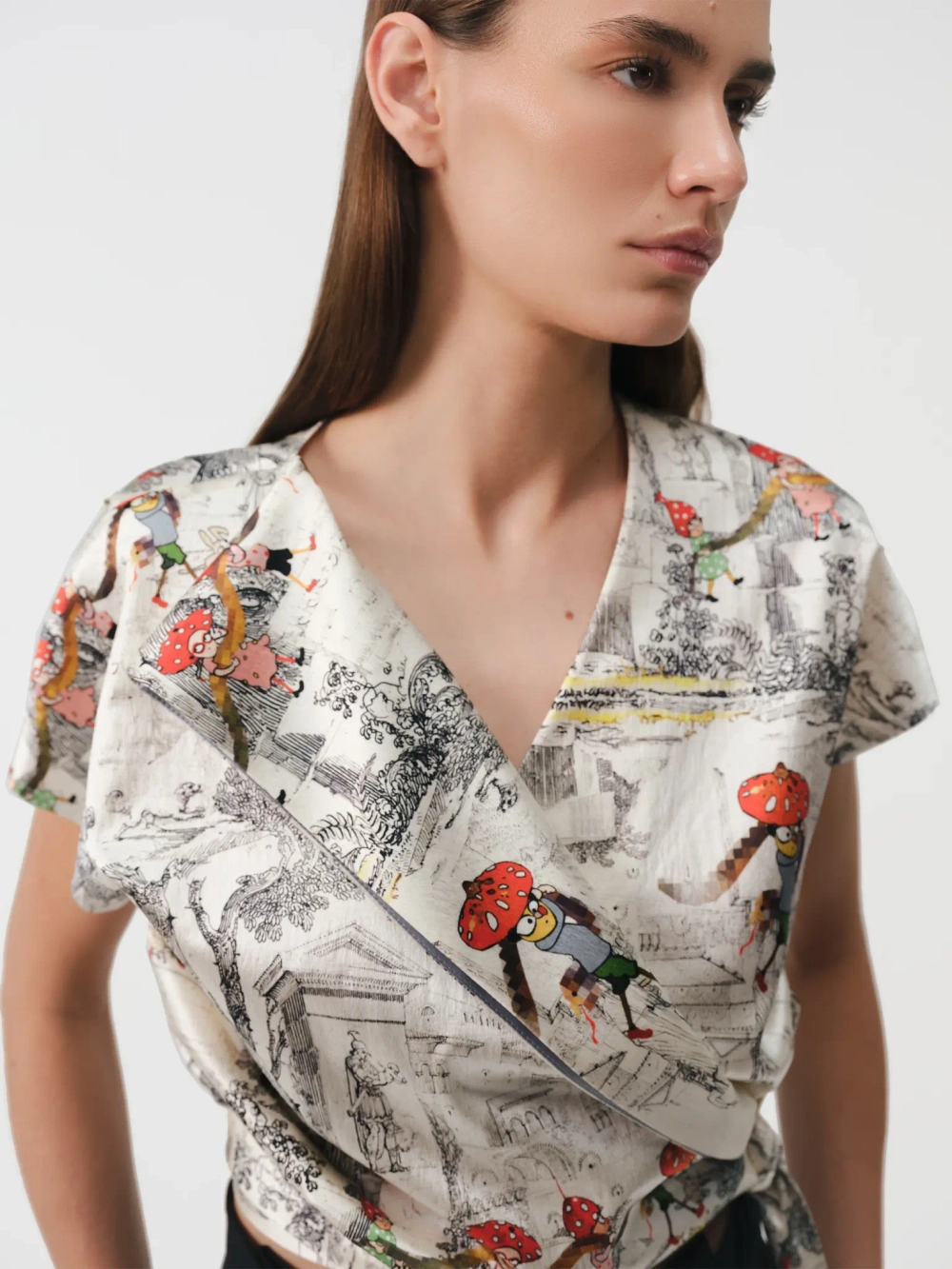 Топ на запах принтованный OLA OLA