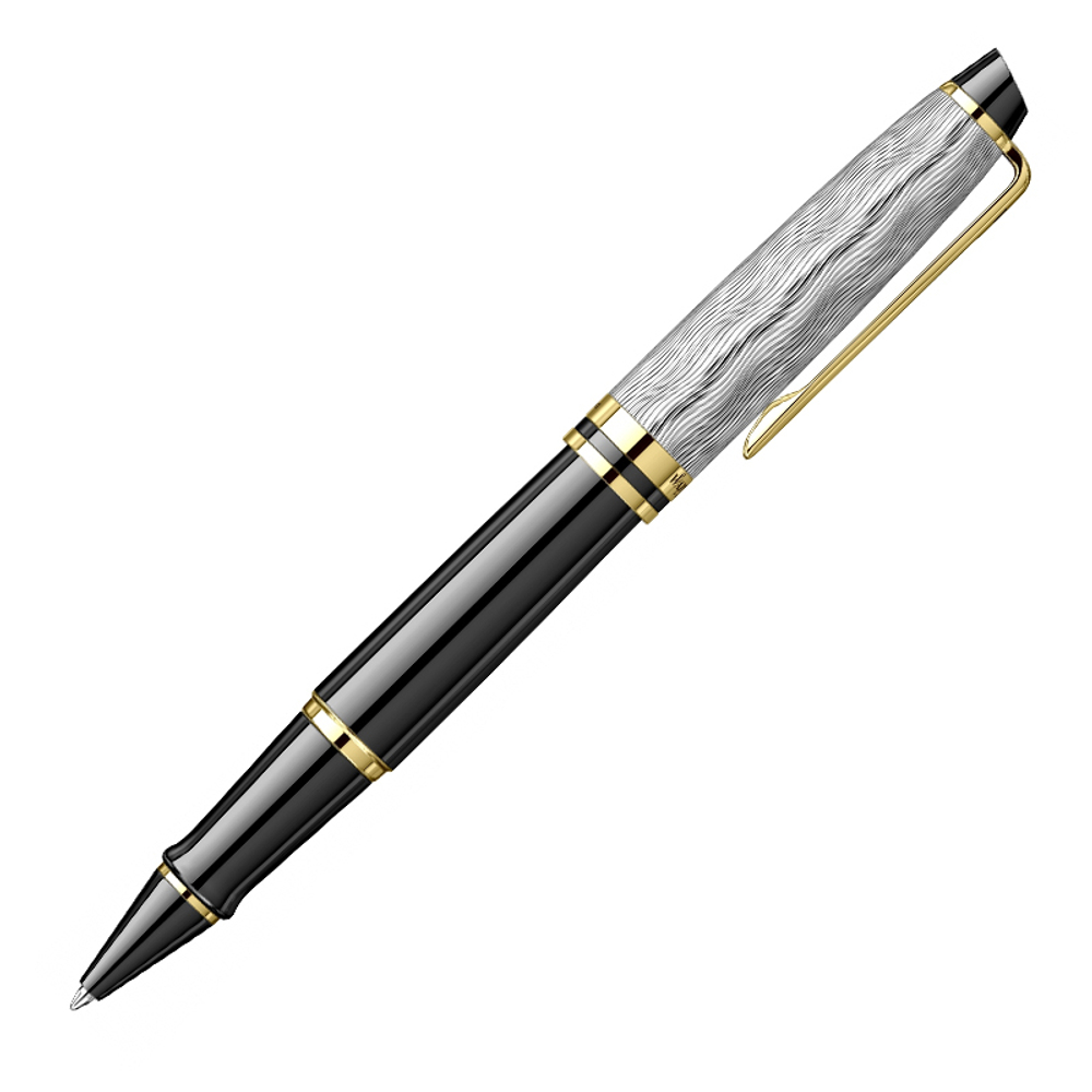 Ручка-роллер Waterman Reflections of Paris Expert DeLuxe Black GT Fblack в подарочной коробке