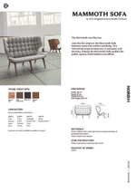 Диван Mammoth, бархат