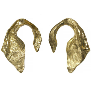 Серьги мятый металл