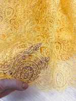 Ткань натуральный шелк 100% в кружевном полотне (Италия) ш-85см цена за 0,5м