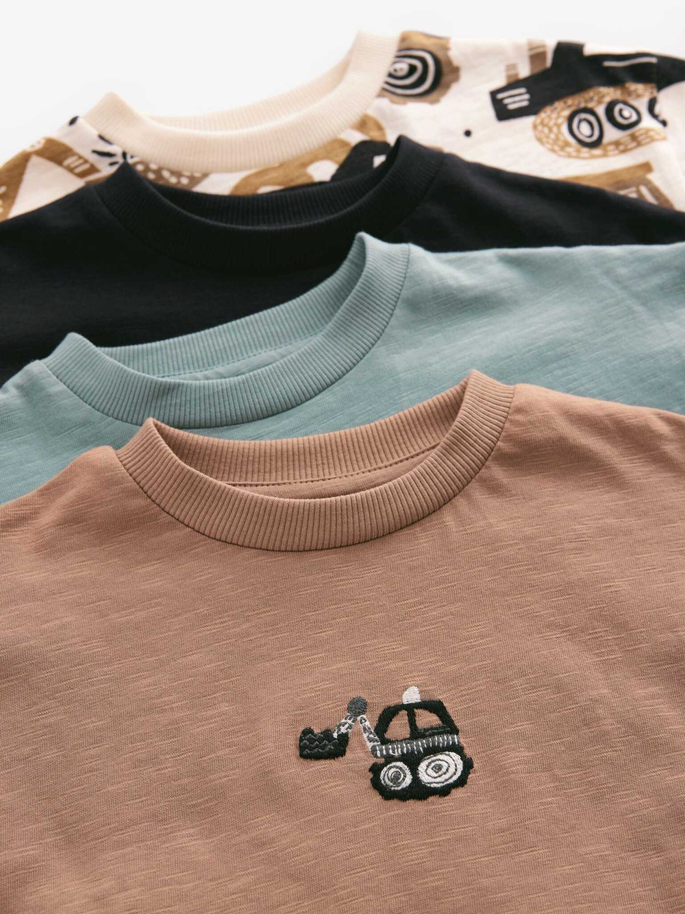 Футболка для мальчика Next E63-186, 4 шт., Черный, Бежевый, Голубой