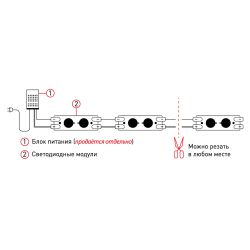 Светодиодные модули LED ЭРА MZ2835-02-12V-2835-IP65-5m-6500 5m