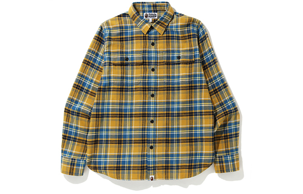 A Bathing Ape Shark Flannel Check Shirt Fw19