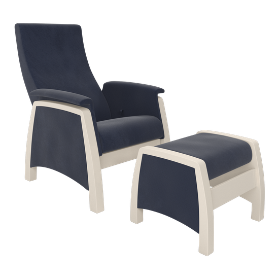 Кресло-глайдер 101 с пуфом