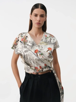 Топ на запах принтованный OLA OLA