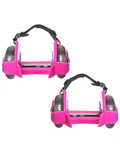 Ролики на обувь на пятку Игрокат розовые