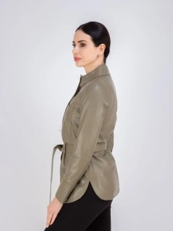 Кожаная куртка демисезонная рубашка