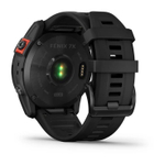 Умные часы Garmin Fenix 7x Solar черный с черным силиконовым ремешком