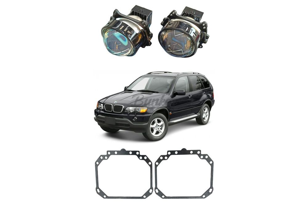 Комплект для замены штатных линз Hella 2 BMW X5 E53 рестайлинг 2003-2006