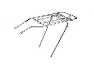 Багажник задний, стальной, 20", хромированный, с прижимной лапкой