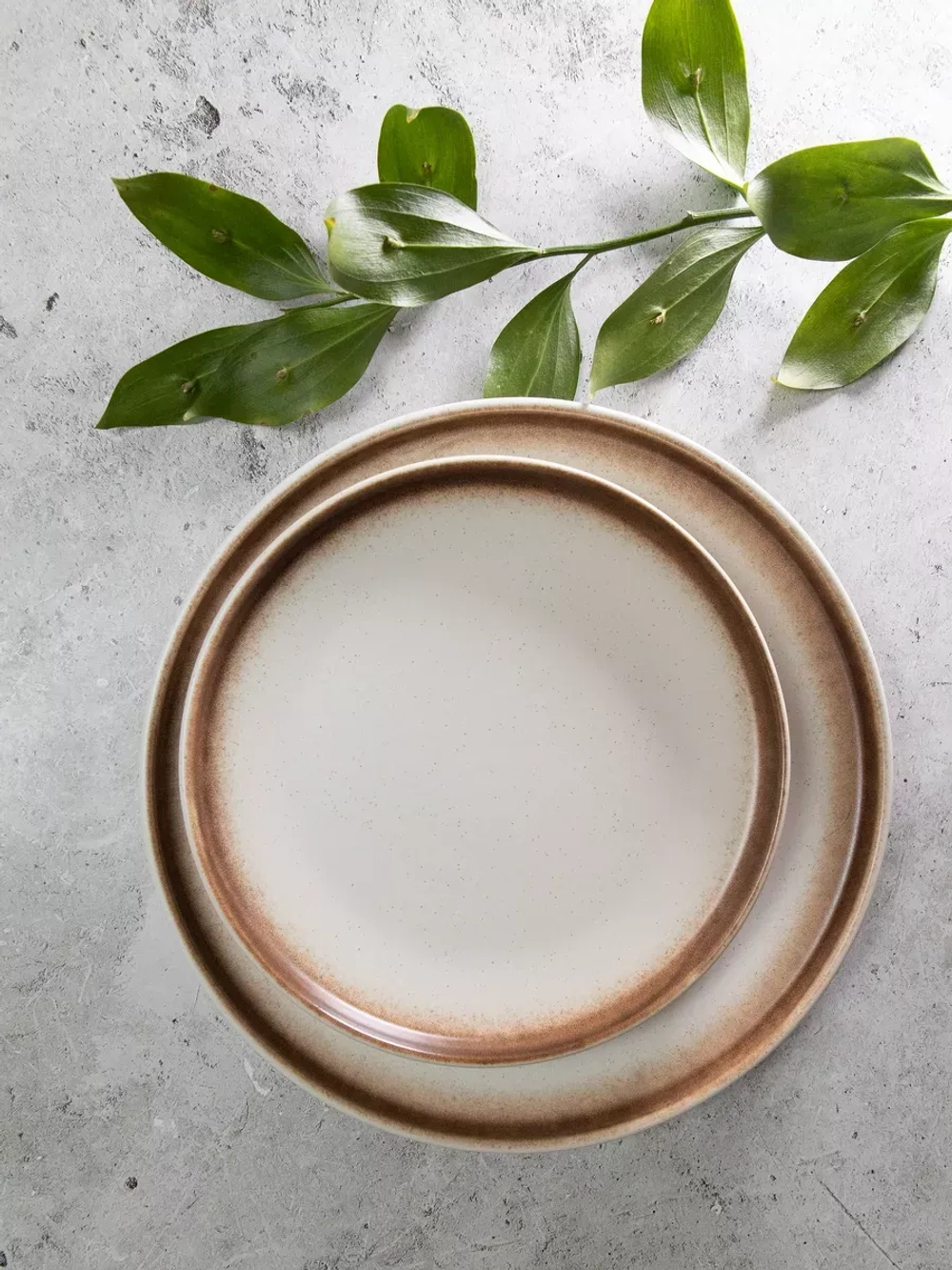 Тарелка сервировочная с бортиком, 20 см, Белый песок