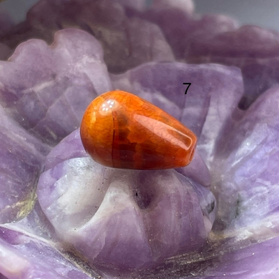 54625  Агат огненный Бусина капля 8*12мм