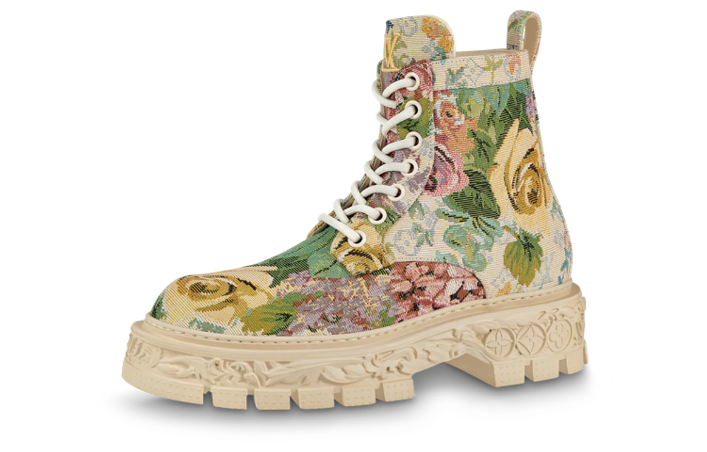LOUIS VUITTON Short Combat Boots Men"s Multicolor