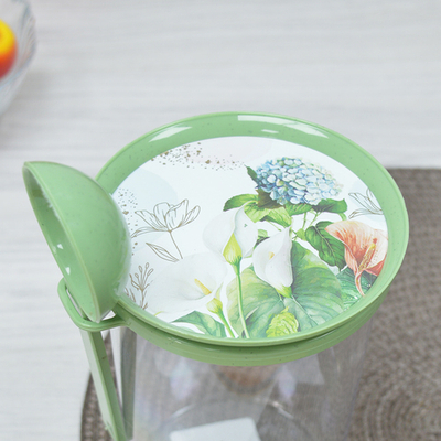 Банка 0,7л с ложкой для сыпучих продуктов "Гармония"