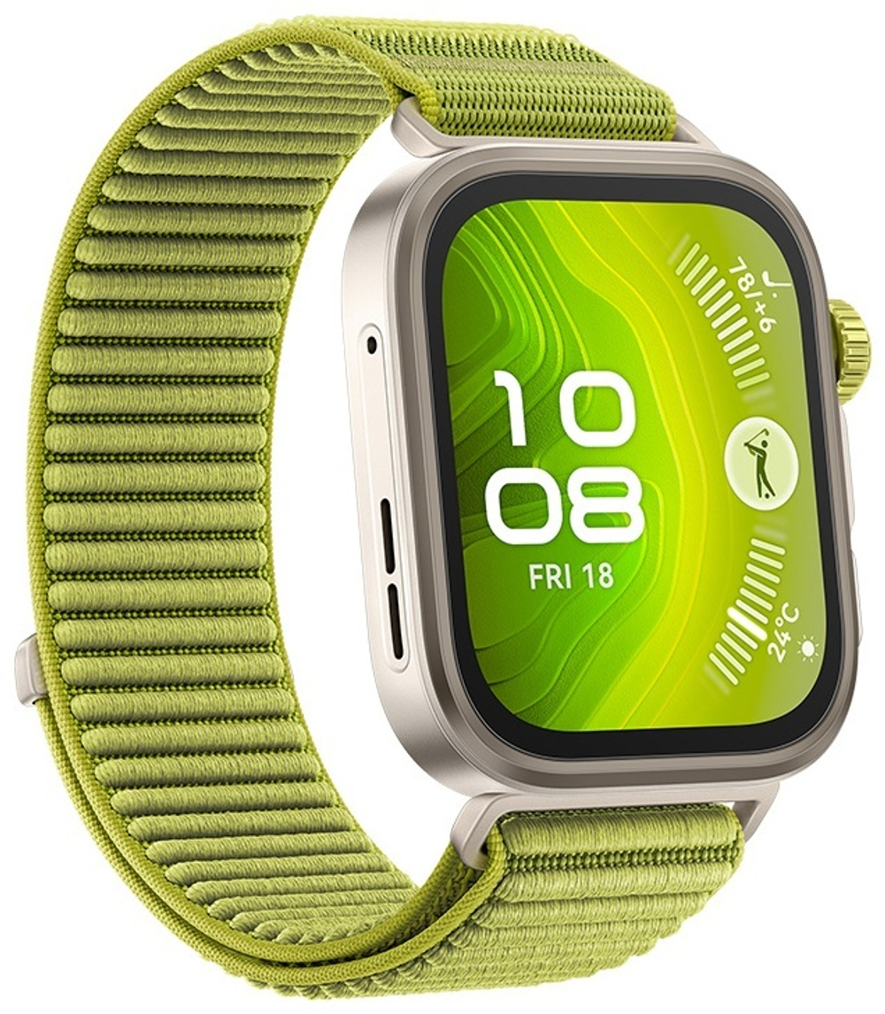 Смарт-часы Huawei WATCH FIT 4 Pro 44 мм серебристый-зеленый