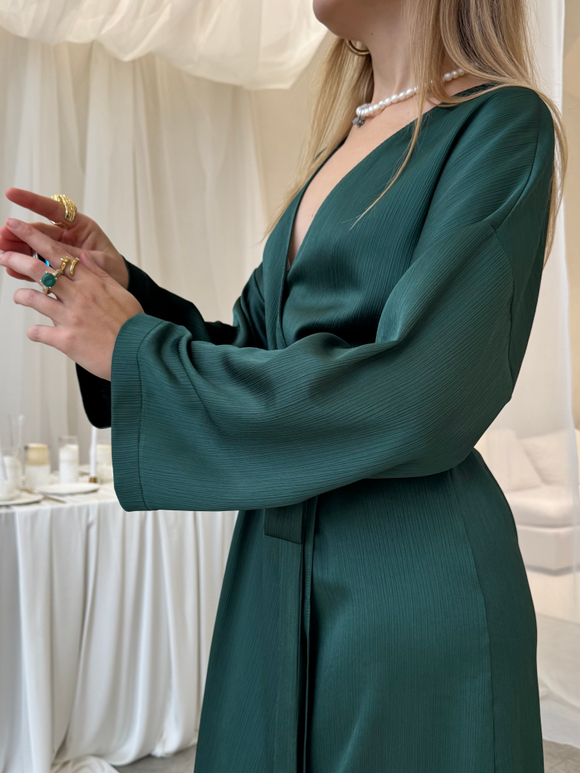 Платье Кимоно изумруд (предзаказ к 15 декабря)
