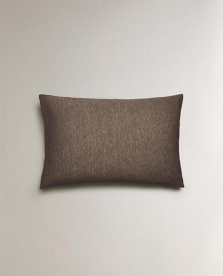 ZARA HOME ХЛОПКОВАЯ НАВОЛОЧКА, КОРИЧНЕВЫЙ