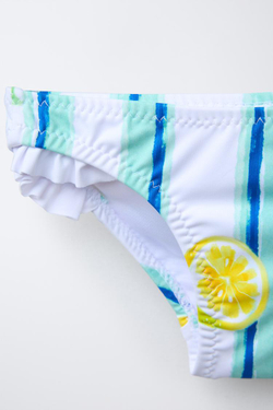 ZARA ПЛАВКИ БИКИНИ С ПРИНТОМ «ЛИМОНЫ», ЖЕЛТЫЙ