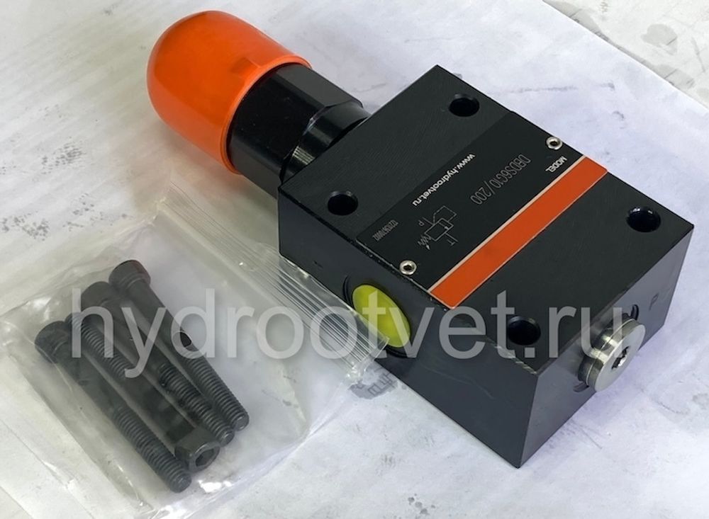 DBDS6G1X/200V - Предохранительный клапан прямого управления Ду6, давление регулировки до 200 бар, тип монтажа - резьбовой, элемент регулировки S = винт