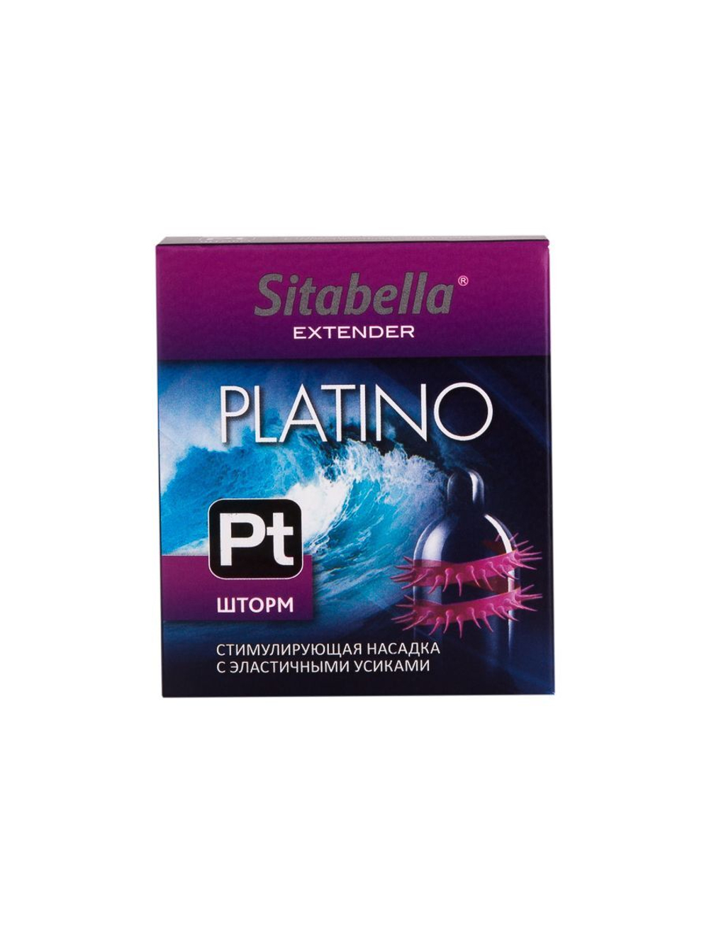 Стимулирующая насадка со спиралью из усиков Platino Шторм
