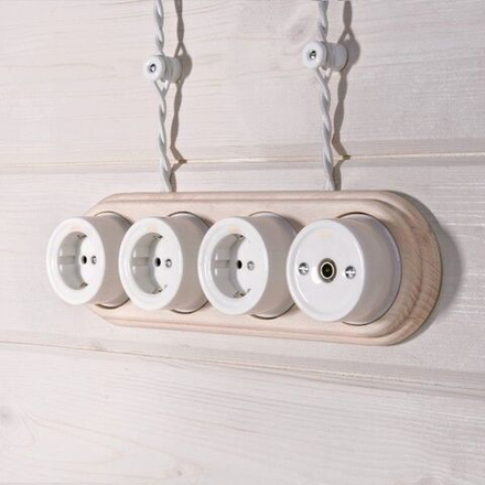 Комплект изоляторов без винта 50 шт. (белый) Ретро