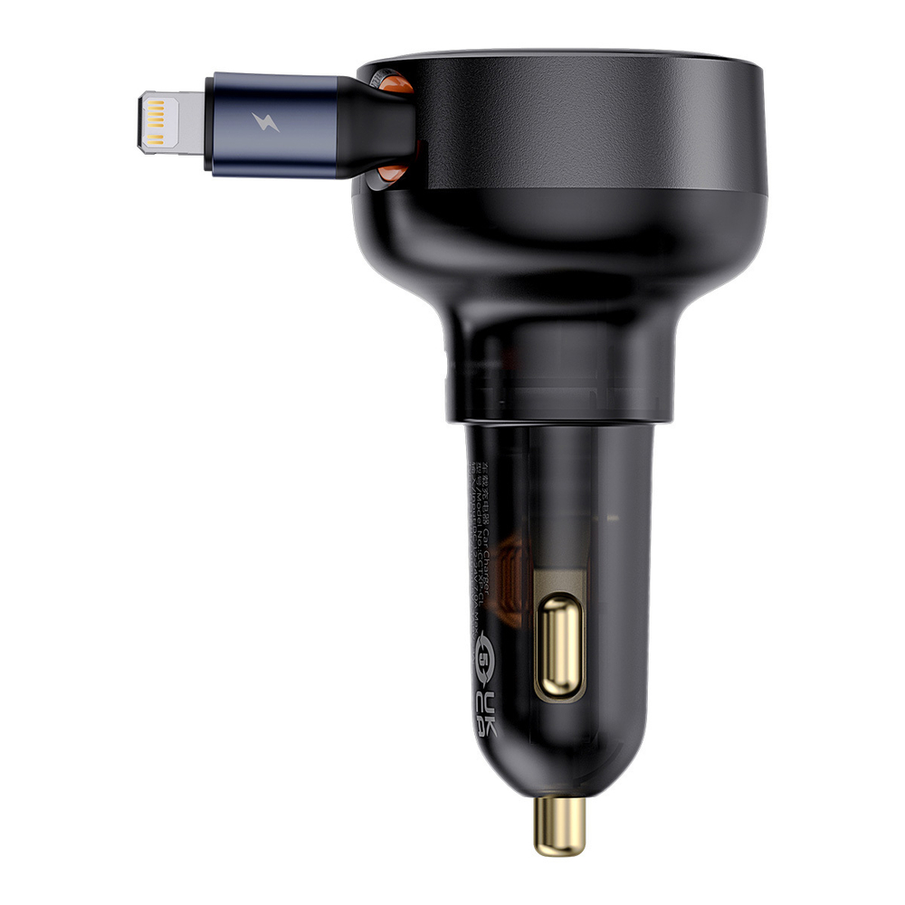 Автомобильная зарядка Baseus Enjoyment Pro C+Retractable L Cable 55W