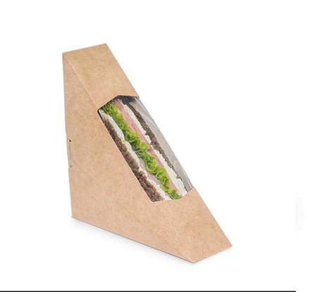 Упаковка для сэндвичей SANDWICH 60, 300 мл., 126*126*61 мм. (400шт./кор.)