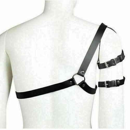 Мужская сбруя (портупея) черная Romeo Rossi