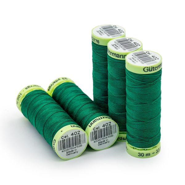 Нитки отделочные Gutermann Top Stitch 30 (30 метров), 5 кат. | 402 изумрудно-зеленый