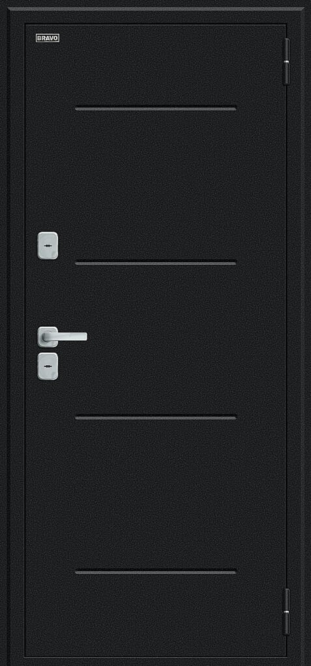 Thermo Лайн/BChrome Букле черное/Wenge Melinga 205*96 правое