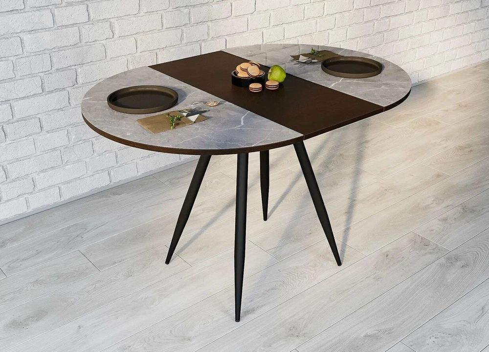 Стол обеденный Элип-1 (конус) каркас чёрный