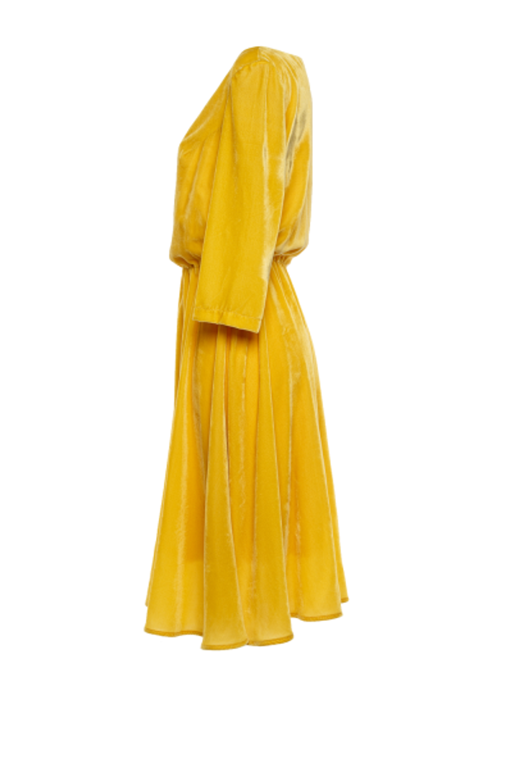 Бархатное платье на резинке по талии 39-18FW